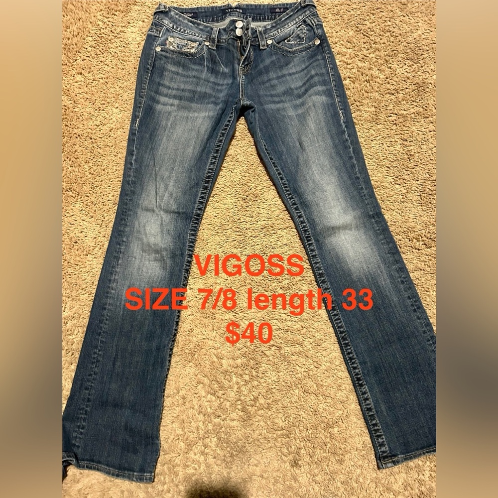 Vigoss Women's Classic Blue Straight Leg Jeans